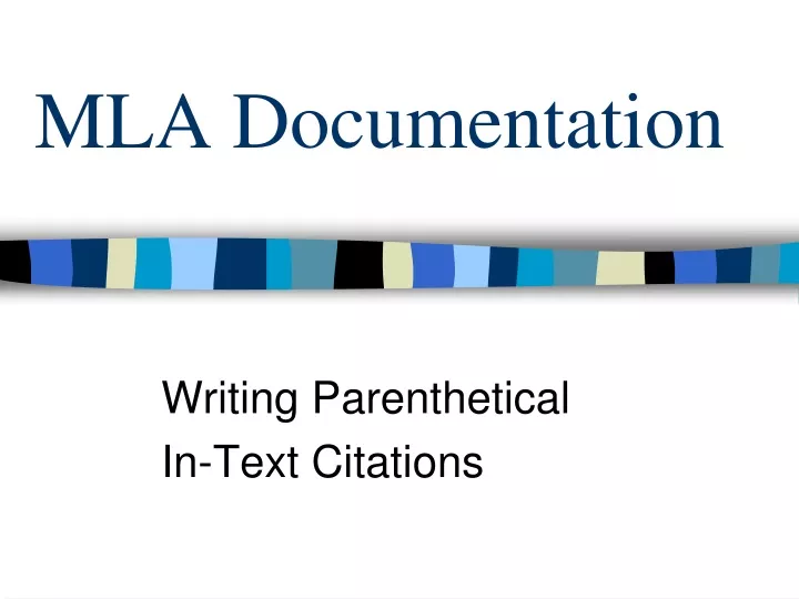 mla documentation