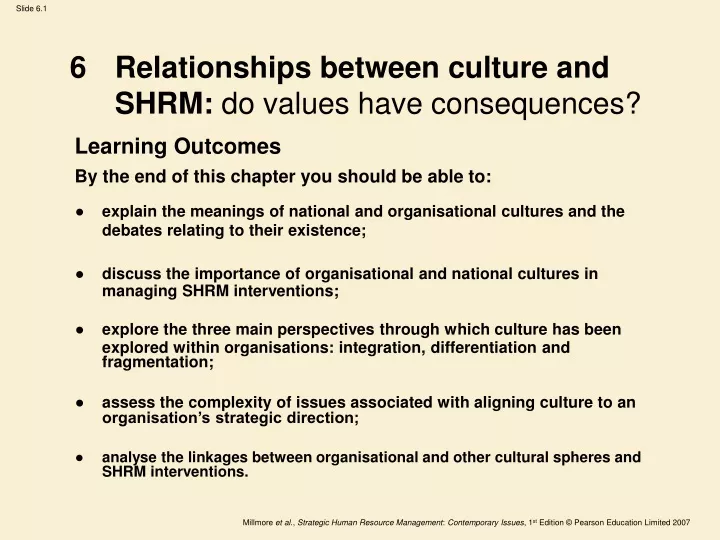 relationships between culture and shrm do values have consequences