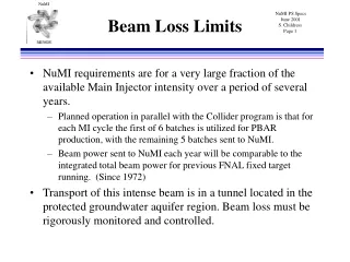 Beam Loss Limits