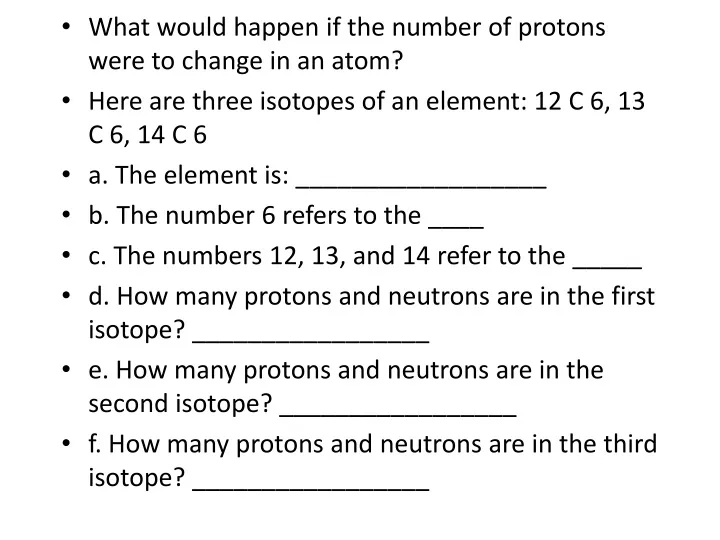 what would happen if the number of protons were