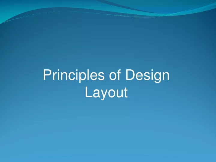 principles of design layout