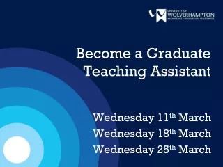 Become a Graduate  Teaching Assistant