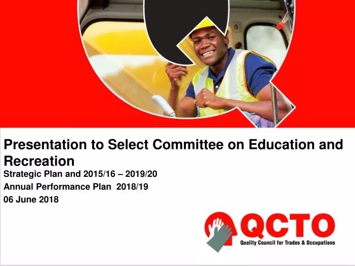 presentation to select committee on education and recreation
