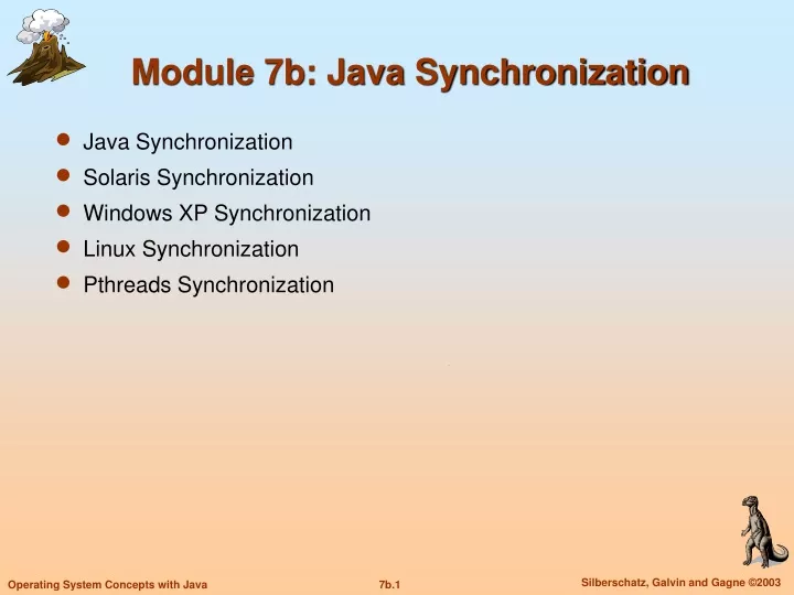 module 7b java synchronization
