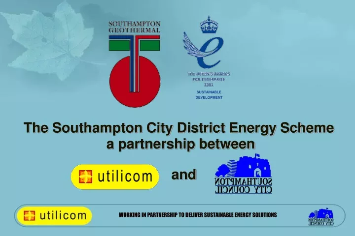 the southampton city district energy scheme a partnership between