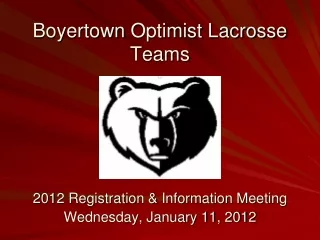 Boyertown  Optimist Lacrosse Teams