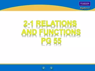 2-1 Relations  and functions Pg  55