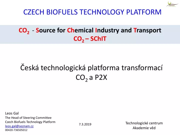 czech biofuels technology platform