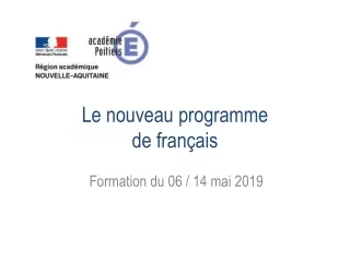 Le nouveau programme  de français