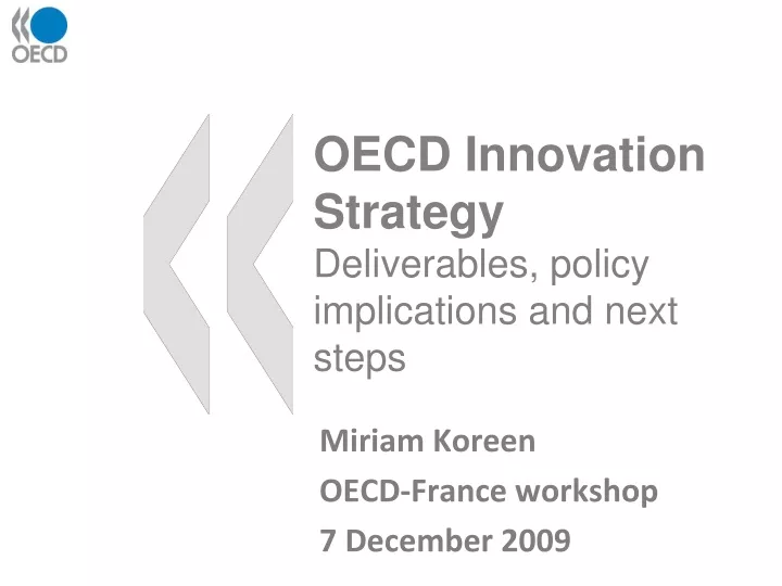 oecd innovation strategy deliverables policy