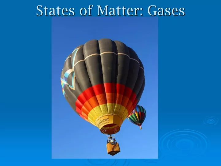 states of matter gases