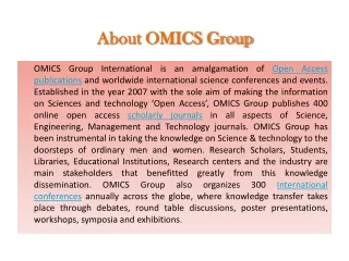 About OMICS Group