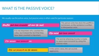 What is the passive voice?