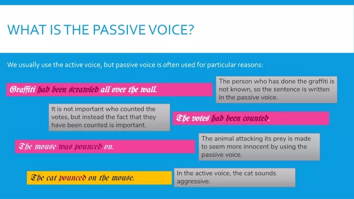 what is the passive voice