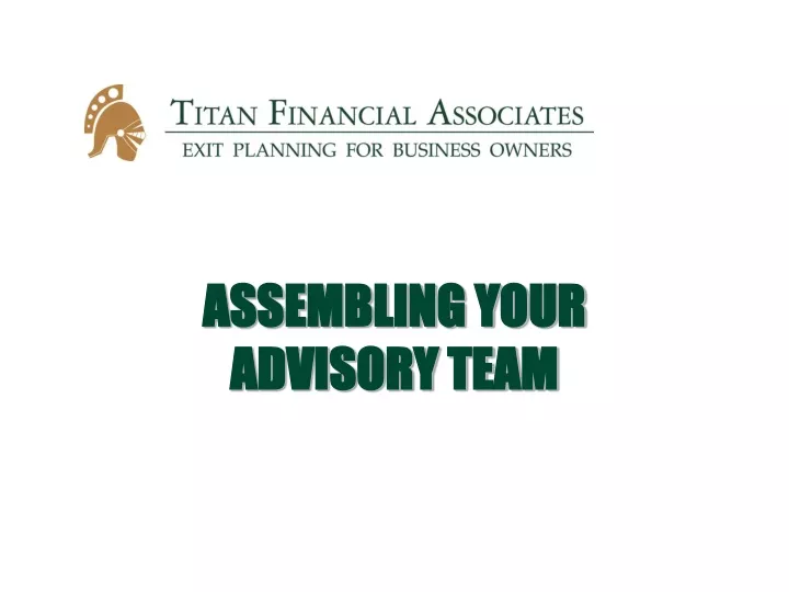 assembling your advisory team