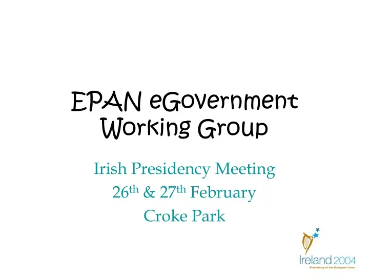 epan egovernment working group