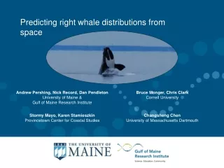 Predicting right whale distributions from space