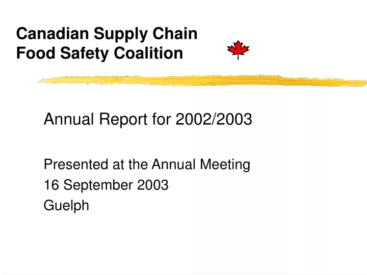 canadian supply chain food safety coalition
