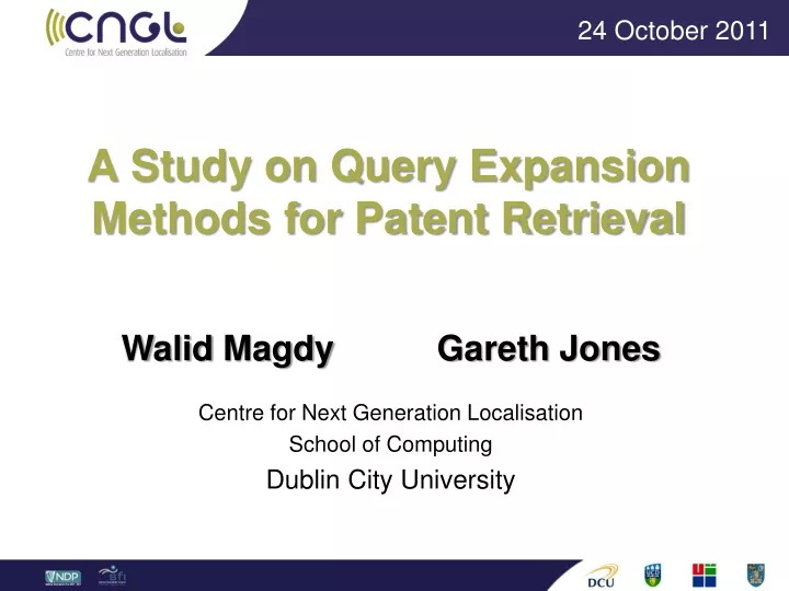 a study on query expansion methods for patent