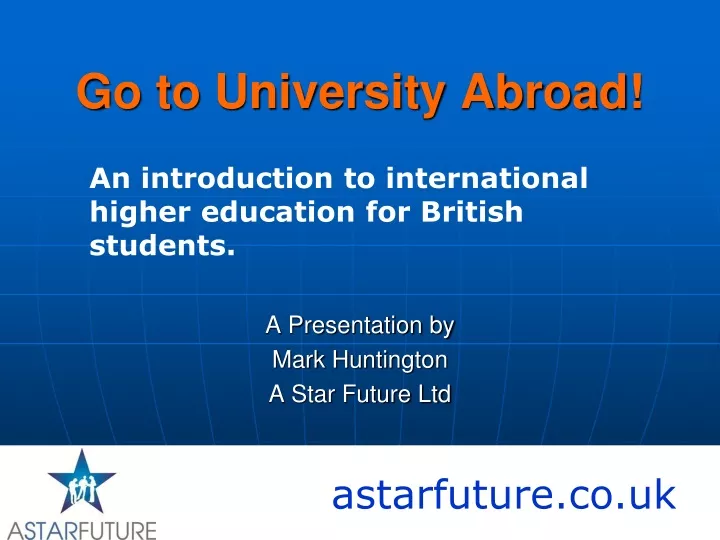 go to university abroad