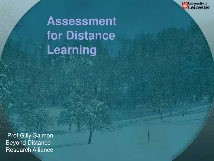 assessment for distance learning