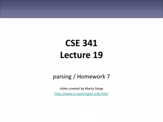 CSE 341 Lecture 19