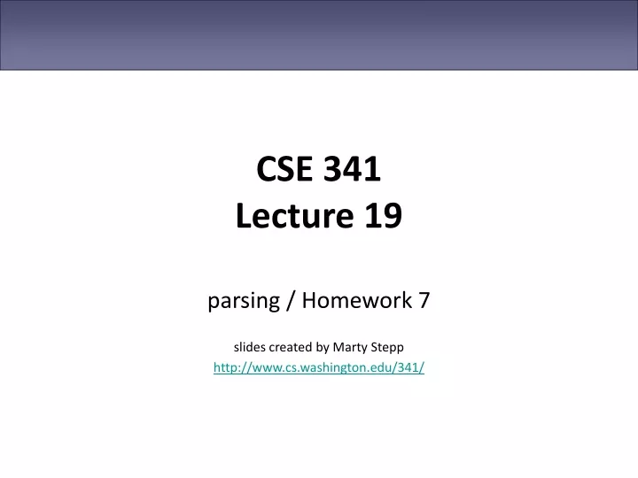 cse 341 lecture 19