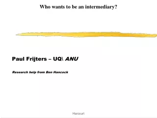 Paul Frijters – UQ\  ANU Research help from Ben Hancock