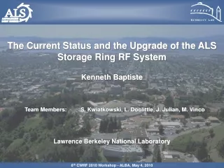The Current Status and the Upgrade of the ALS Storage Ring RF System