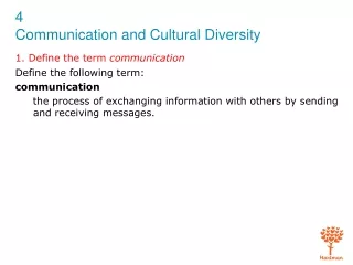 1. Define the term  communication