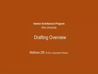 Interior Architecture Program Ohio University Drafting Overview