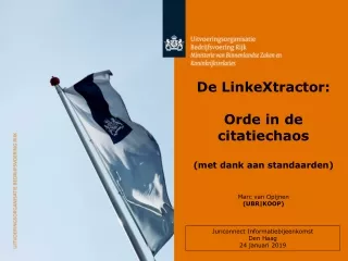 Juriconnect Informatiebijeenkomst  Den Haag 24 januari 2019