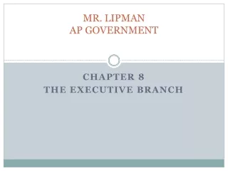 MR. LIPMAN AP GOVERNMENT