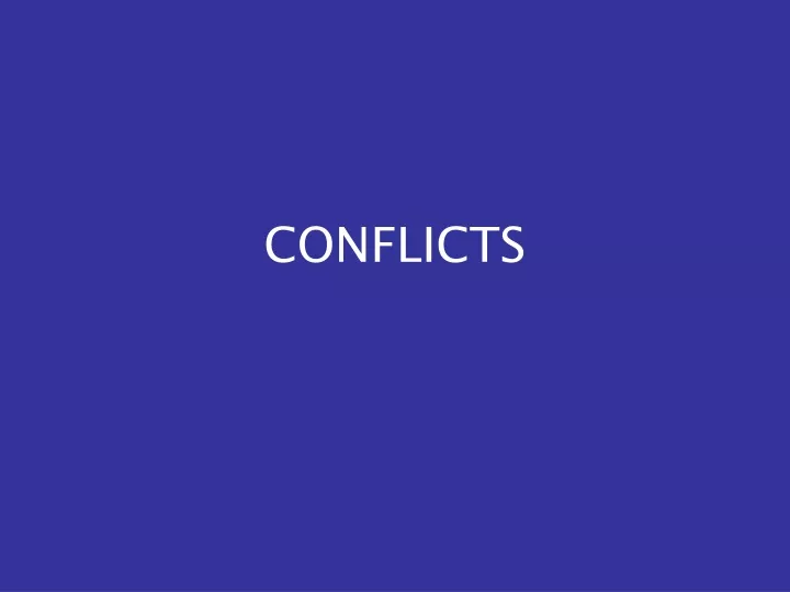 conflicts