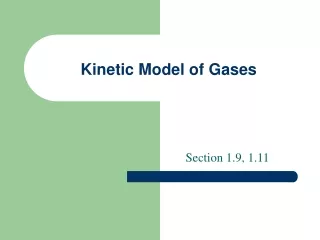 Kinetic Model of Gases