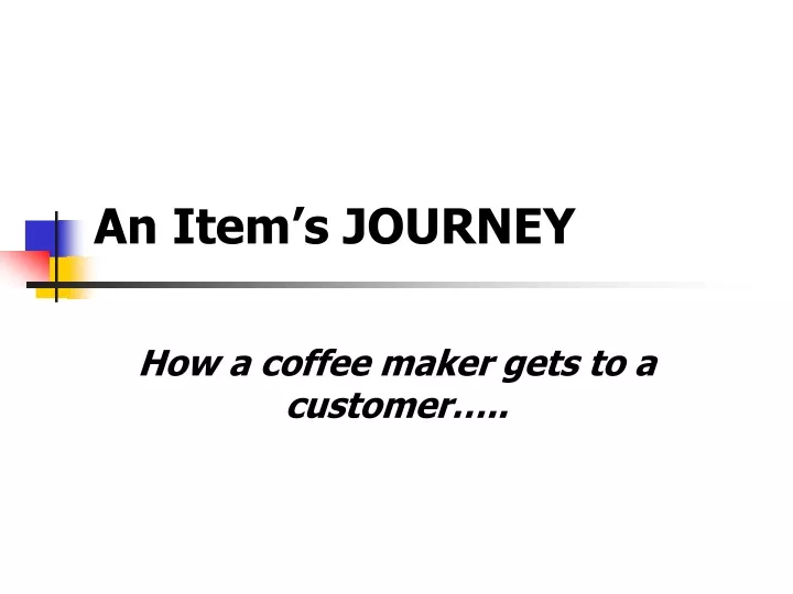 an item s journey