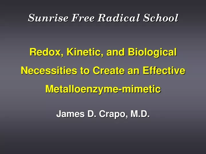 sunrise free radical school