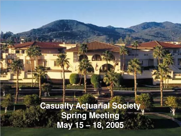 casualty actuarial society spring meeting