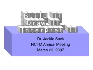 Dr. Jackie Sack NCTM Annual Meeting March 23, 2007