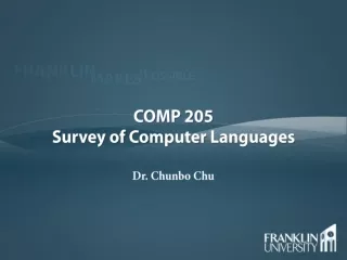 COMP 205 Survey of Computer Languages