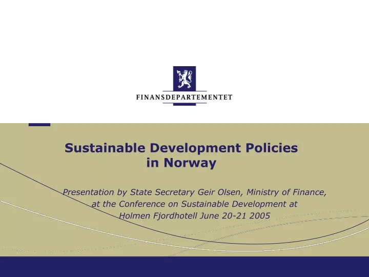sustainable development policies in norway