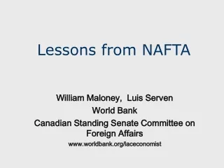 Lessons from NAFTA