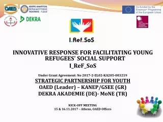 INNOVATIVE RESPONSE FOR FACILITATING YOUNG REFUGEES’ SOCIAL SUPPORT I_ReF_SoS