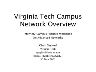 virginia tech campus network overview