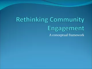 Rethinking Community Engagement