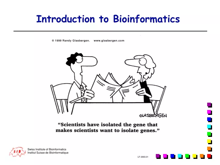 introduction to bioinformatics