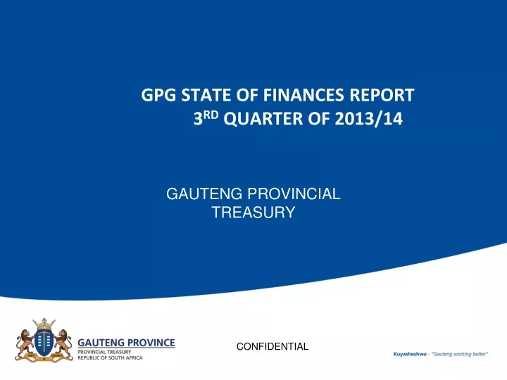 gpg state of finances report 3 rd quarter of 2013 14