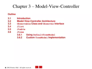 Chapter 3 – Model-View-Controller