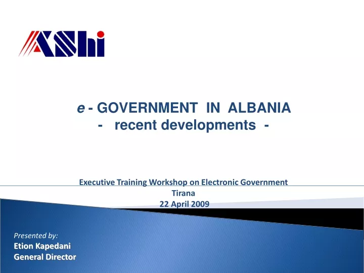 e government in albania recent developments