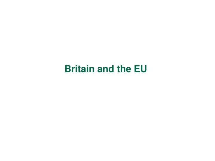 britain and the eu